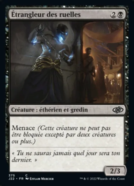 Étrangleur des ruelles, carte Magic J22 375 — extension Jumpstart 2022