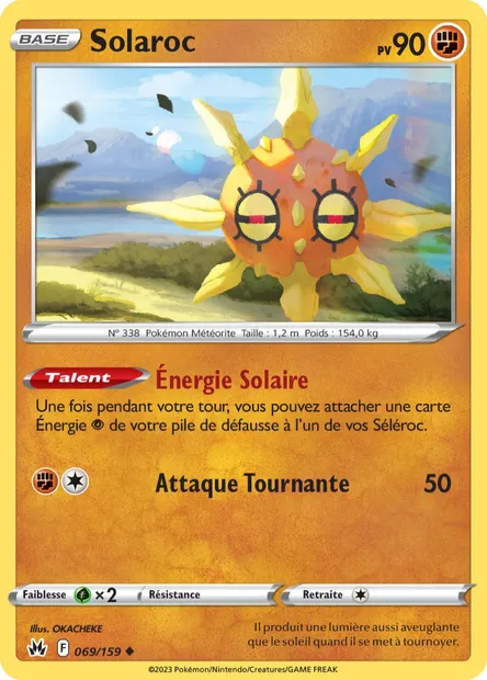Solaroc, carte Pokémon CRZ 069 — extension Zénith Suprême