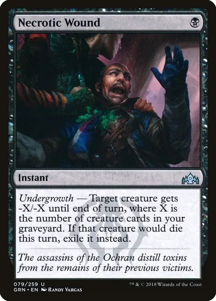 Necrotic Wound, Magic card GRN 79 — Guilds of Ravnica set