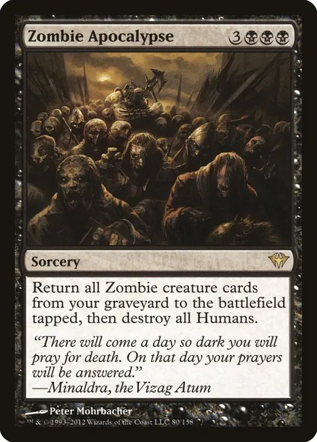 Zombie Apocalypse, Magic card DKA 80 — Dark Ascension set