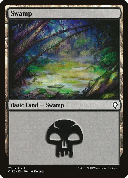 Swamp, Magic card CM2 296 — Commander Anthology Volume II set