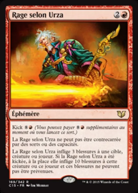 Rage selon Urza, carte Magic C15 169 — extension Commander 2015