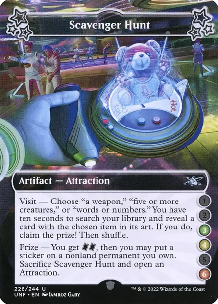 Scavenger Hunt, carte Magic UNF 226d — extension Unfinity