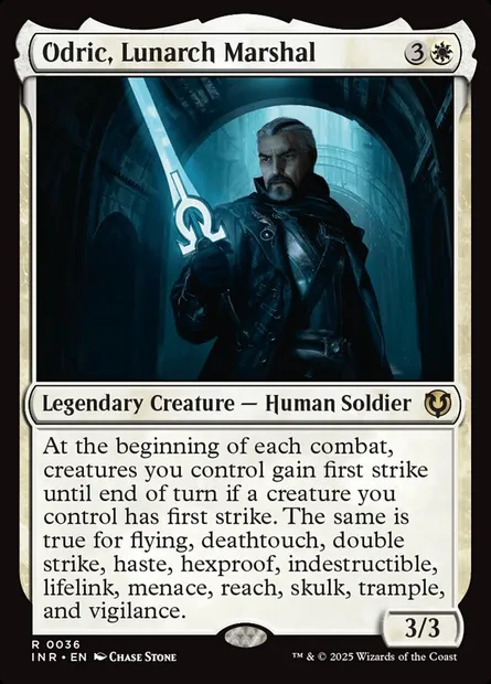 Odric, maréchal lunarque, carte Magic INR 36 — extension Innistrad Remastered