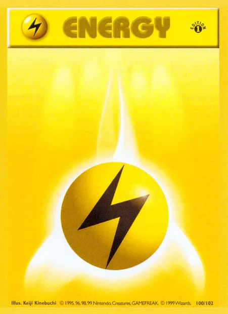 Lightning Energy, Pokémon card BS 100 — Base Set set