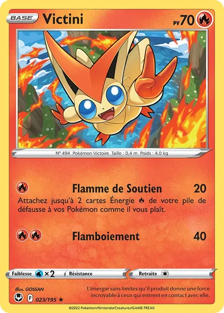 Victini, carte Pokémon SIT 023 — extension Tempête Argentée