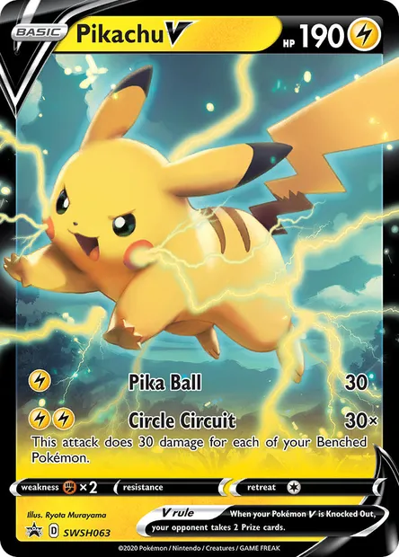 Pikachu V, Pokémon card SWSH 063 — SWSH Black Star Promos set