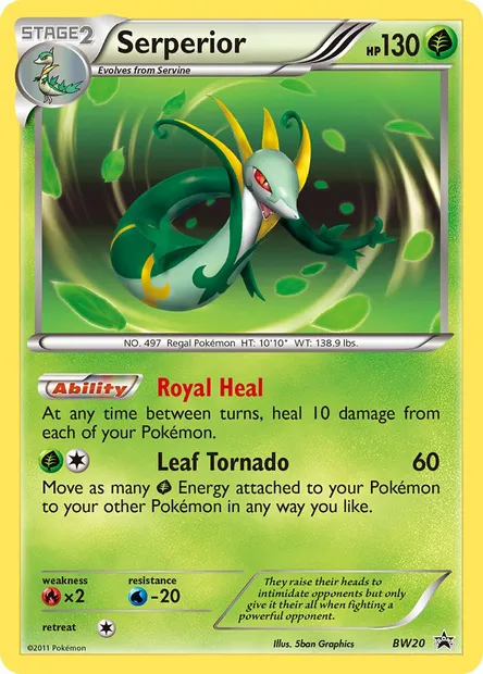 Serperior, Pokémon card BW 20 — BW Black Star Promos set