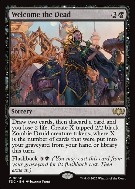 Welcome the Dead, Magic card TDC 30 — Tarkir: Dragonstorm Commander set