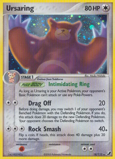 Ursaring, Pokémon card UF 18 — Unseen Forces set