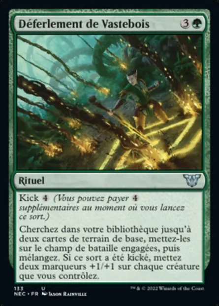 Déferlement de Vastebois, carte Magic NEC 133 — extension Neon Dynasty Commander