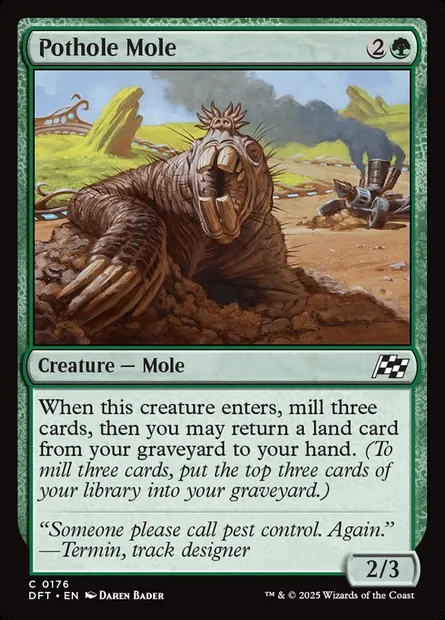 Pothole Mole, Magic card DFT 176 — Aetherdrift set