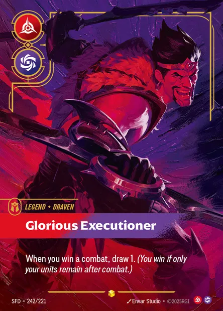 Glorious Executioner, carte Riftbound SFD 242 — extension Spiritforged