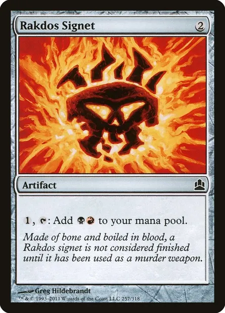 Rakdos Signet, Magic card CMD 257 — Commander 2011 set