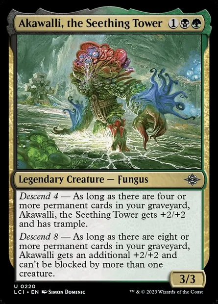 Akawalli, the Seething Tower, Magic card LCI 220 — The Lost Caverns of Ixalan set
