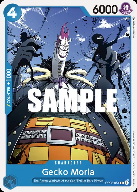 Gecko Moria, One Piece card OP02-054 — PARAMOUNT WAR set