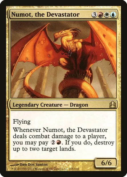 Numot, the Devastator, Magic card CMD 215 — Commander 2011 set