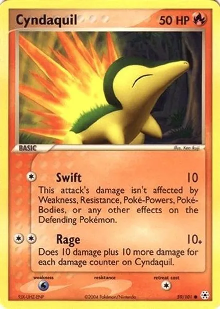 Cyndaquil, Pokémon card EXBS 059 — EX Battle Stadium set