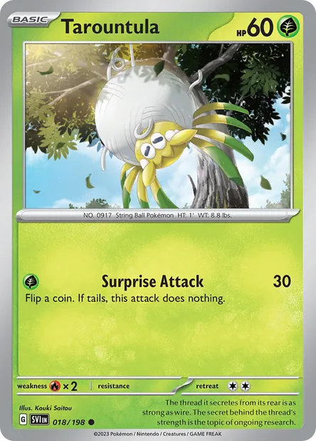 Tarountula, Pokémon card SVI 018 — Scarlet & Violet set