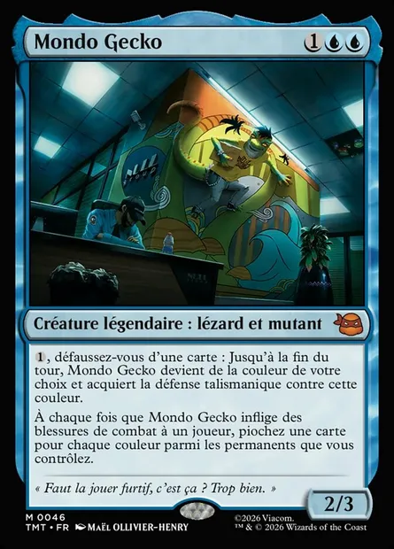 Mondo Gecko, carte Magic TMT 46 — extension Teenage Mutant Ninja Turtles