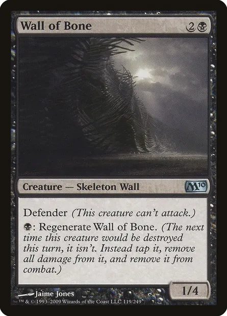 Wall of Bone, Magic card M10 119 — Magic 2010 set