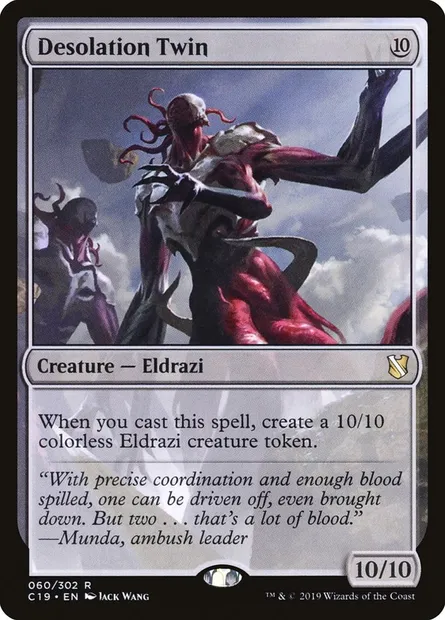 Desolation Twin, Magic card C19 60 — Commander 2019 set