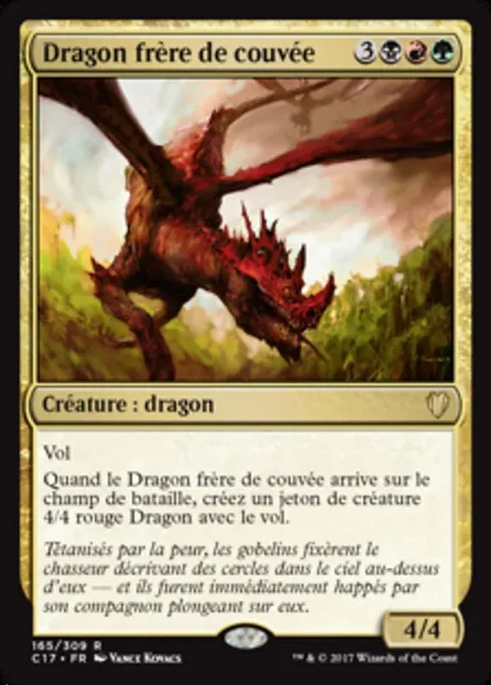 Dragon frère de couvée, carte Magic C17 165 — extension Commander 2017