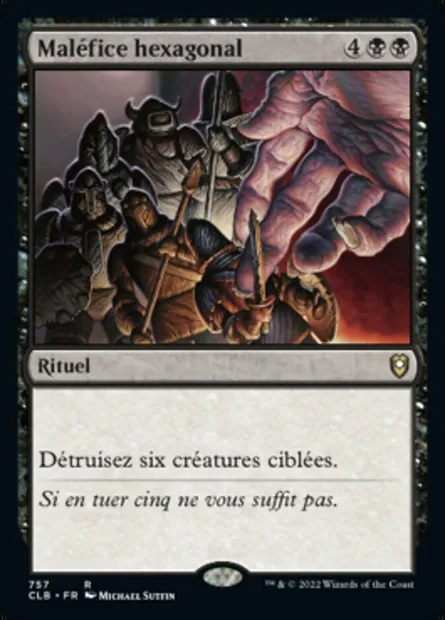 Maléfice hexagonal, carte Magic CLB 757 — extension Commander Légendes : la bataille de la Porte de Baldur