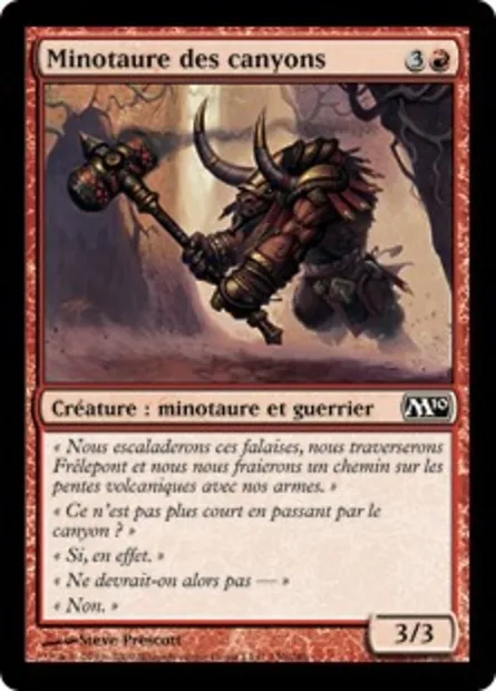 Minotaure des canyons, carte Magic M10 130 — extension Magic 2010