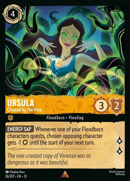Ursula - Created by the Vine, Disney Lorcana card CH13-026 — Attack of the Vine! set