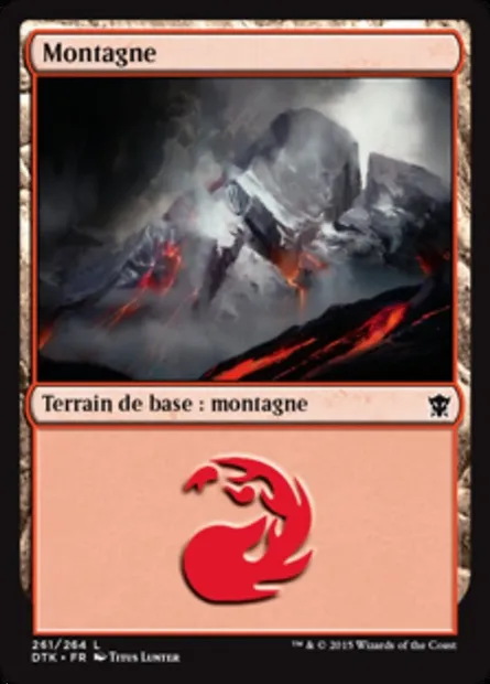 montagne, carte Magic DTK 261 — extension Les Dragons de Tarkir