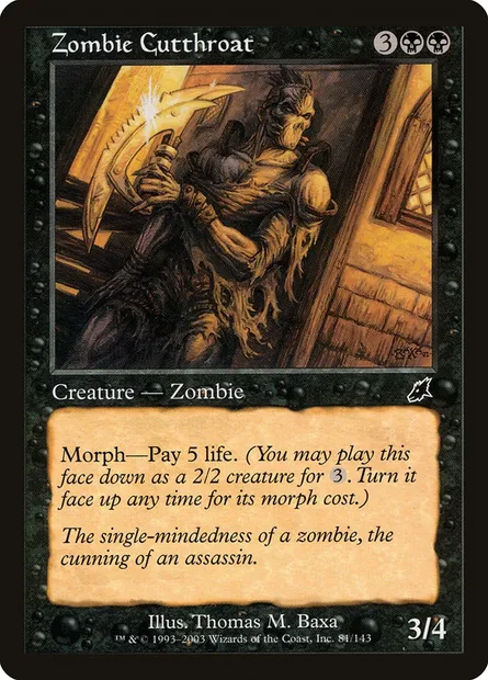 Zombie Cutthroat, Magic card SCG 81 — Scourge set