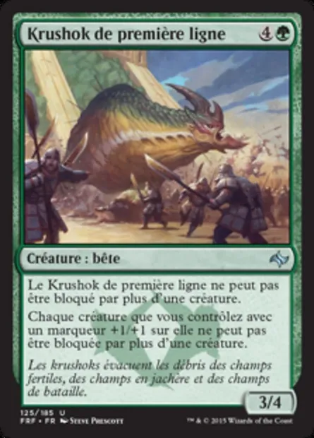 Krushok de première ligne, carte Magic FRF 125 — extension Destin reforgé