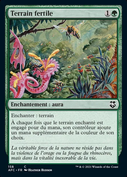 Terrain fertile, carte Magic AFC 158 — extension Forgotten Realms Commander