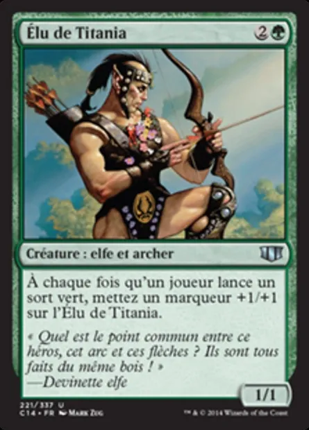 Élu de Titania, carte Magic C14 221 — extension Commander 2014