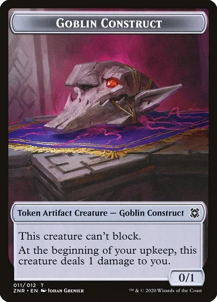 Goblin Construct, carte Magic TZNR 11 — extension Zendikar Rising Tokens