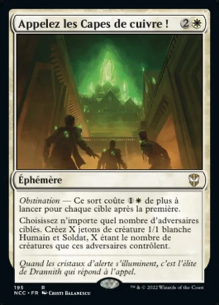 Appelez les Capes de cuivre !, carte Magic NCC 195 — extension New Capenna Commander