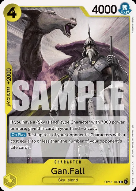Gan.Fall, One Piece card OP15-102 — ADVENTURE ON KAMI’S ISLAND set