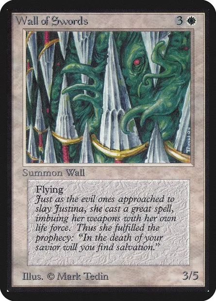 Wall of Swords, Magic card LEA 42 — Limited Edition Alpha set