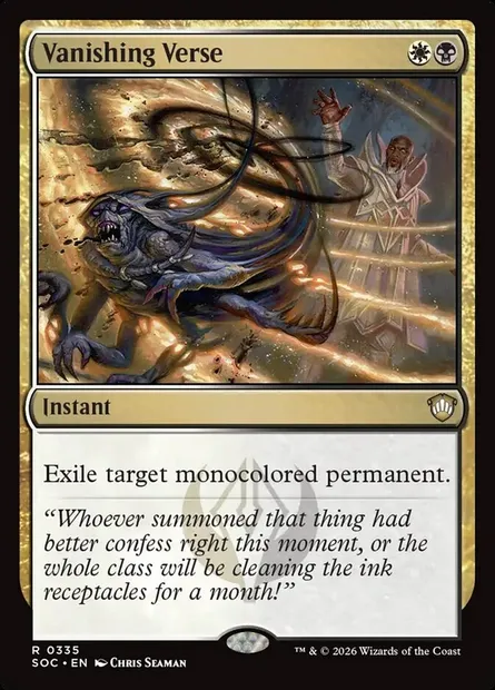 Vanishing Verse, Magic card SOC 335 — Secrets of Strixhaven Commander set