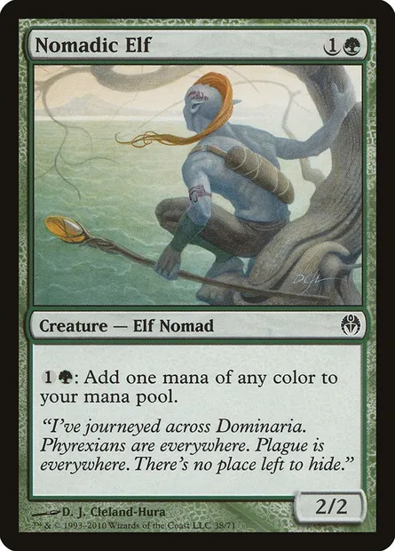 Nomadic Elf, Magic card DDE 38 — Duel Decks: Phyrexia vs. the Coalition set