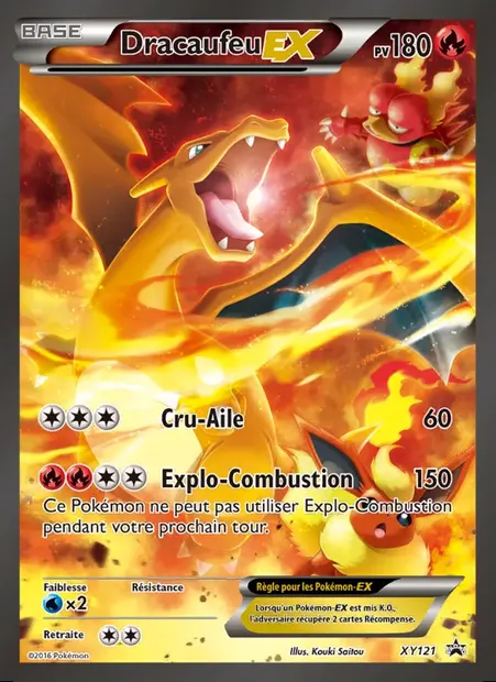 Dracaufeu EX, carte Pokémon XY 121 — extension Promo XY
