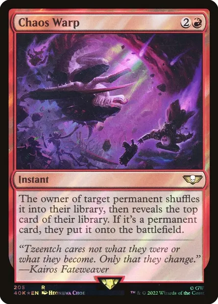 Chaos Warp, Magic card 40K 205★ — Warhammer 40,000 Commander set