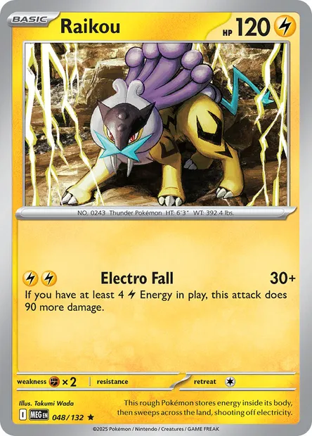 Raikou, Pokémon card MEG 048 — Mega Evolution set