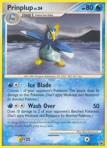 Prinplup, Pokémon card MD 44 — Majestic Dawn set