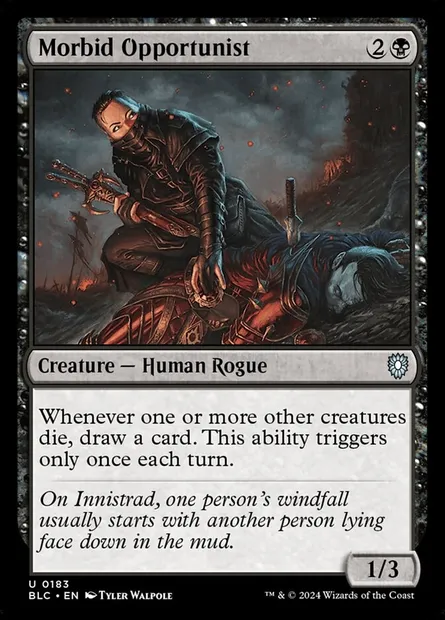 Morbid Opportunist, Magic card BLC 183 — Bloomburrow Commander set