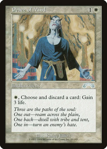 Paix de l'esprit, carte Magic EXO 13 — extension Exode