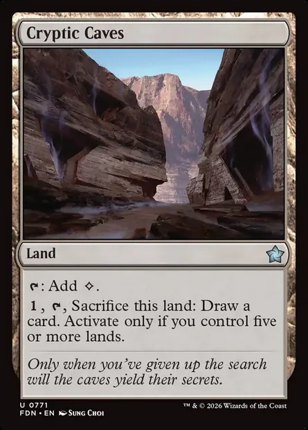 Cavernes cryptiques, carte Magic FDN 771 — extension Foundations