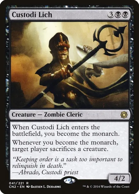 Liche des Custodi, carte Magic CN2 41 — extension Conspiracy: Take the Crown