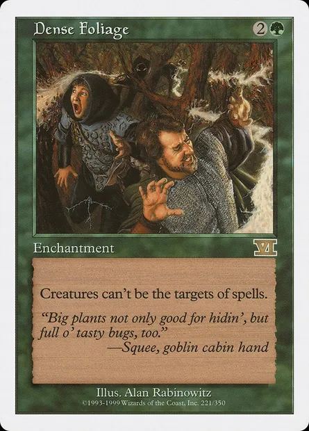 Feuillage dense, carte Magic 6ED 221 — extension Classic Sixth Edition
